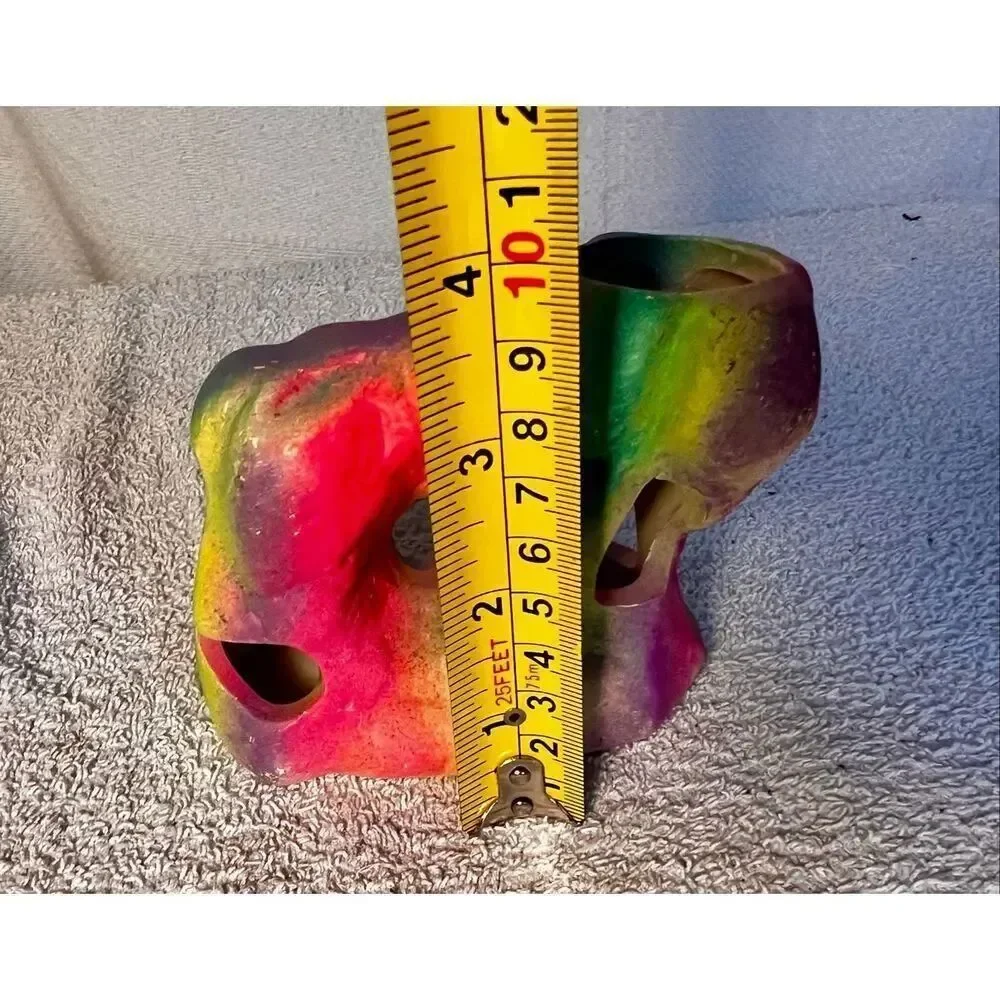 Vintage Neon Colors Ceramic Fish Aquarium Decoration, Swim Through Tower